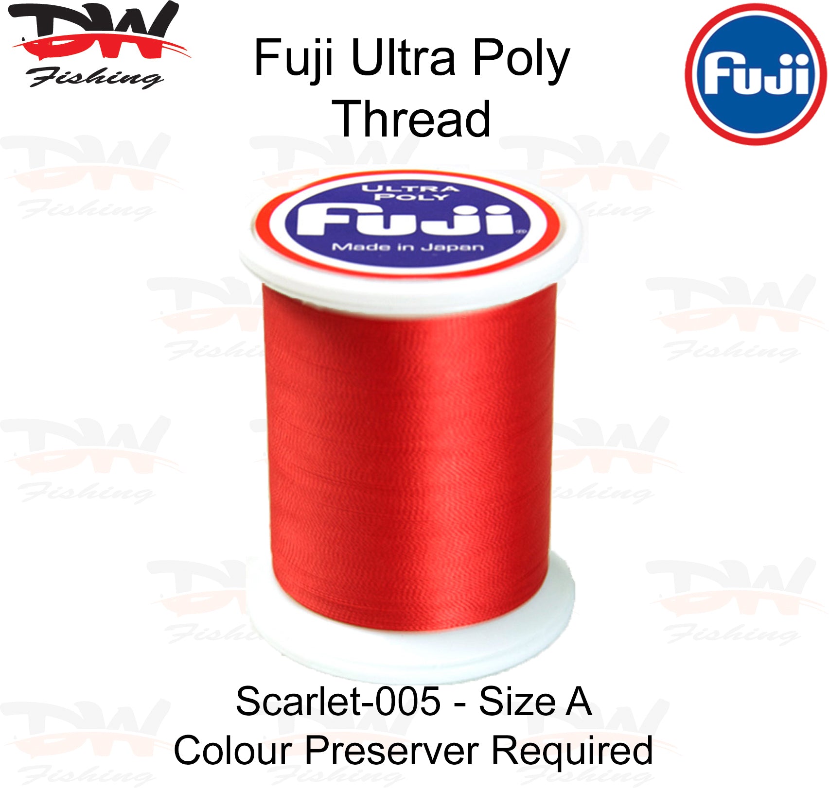 Fuji Poly thread Regular Fuji Ultra poly thread size A colour Scarlet 005