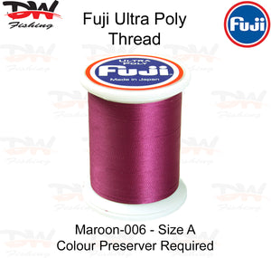 Fuji Poly thread Regular Fuji Ultra poly thread size A colour Maroon 006