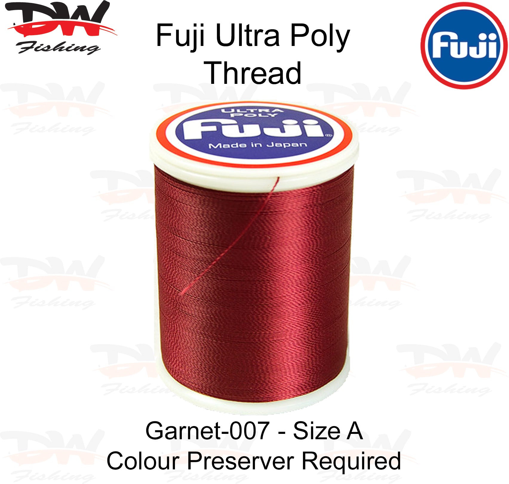 Fuji Poly thread Regular Fuji Ultra poly thread size A colour Garnet 007