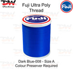 Load image into Gallery viewer, Fuji Poly thread Regular Fuji Ultra poly thread size A colour Dark Blue 008
