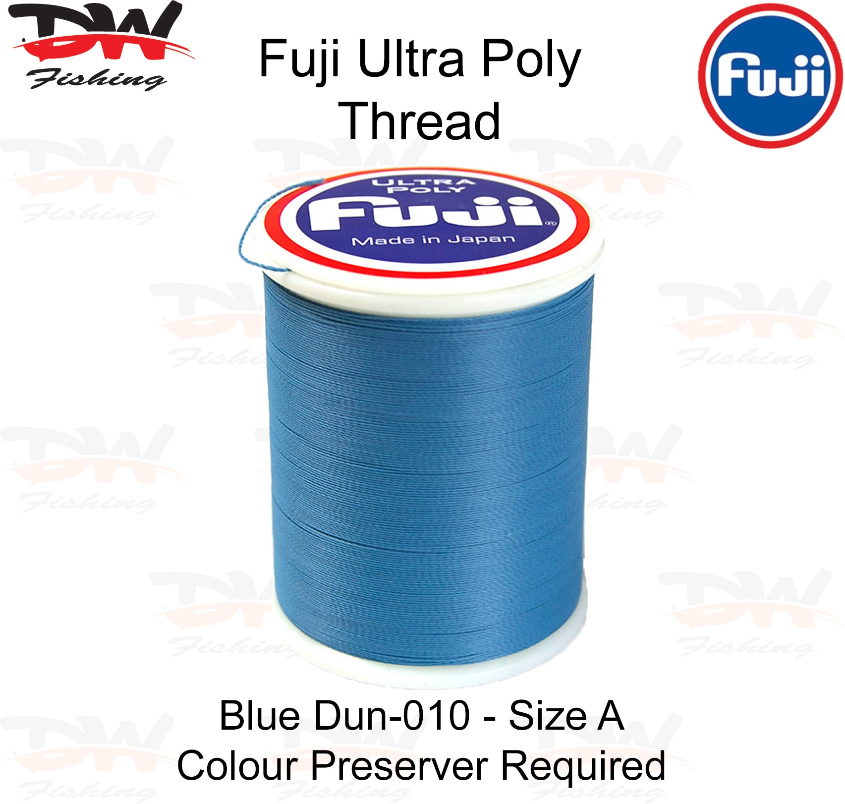 Fuji Poly thread Regular Fuji Ultra poly thread size A colour Blue Dun 010