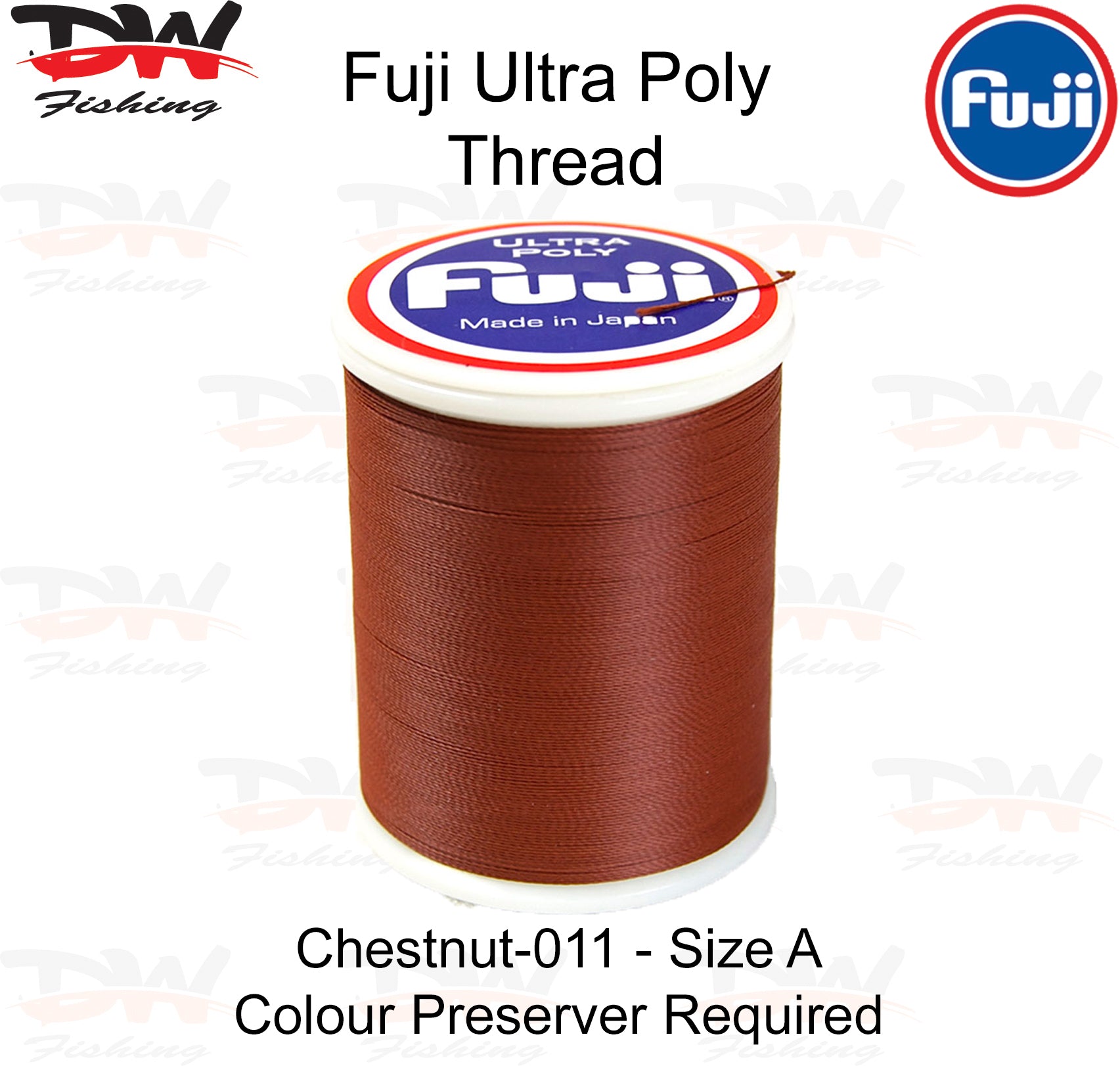 Fuji Poly thread Regular Fuji Ultra poly thread size A colour Chestnut 011