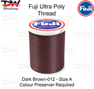 Fuji Poly thread Regular Fuji Ultra poly thread size A colour Dark Brown 012