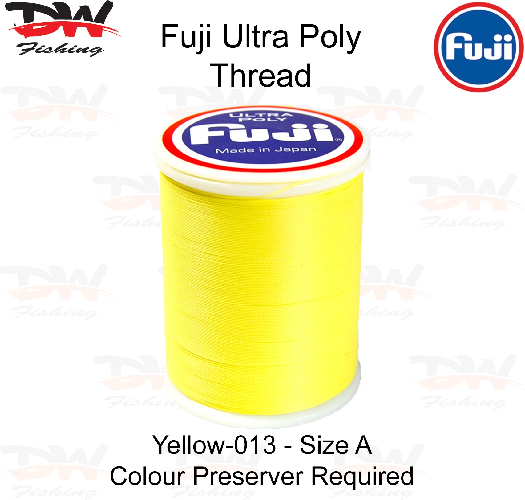 Fuji Poly thread Regular Fuji Ultra poly thread size A colour Lemon Yellow 013