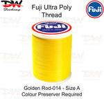 Load image into Gallery viewer, Fuji Poly thread Regular Fuji Ultra poly thread size A colour Goldenrod 014
