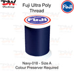 Load image into Gallery viewer, Fuji Poly thread Regular Fuji Ultra poly thread size A colour Navy 018
