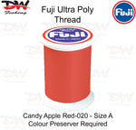 Load image into Gallery viewer, Fuji Poly thread Regular Fuji Ultra poly thread size A colour Candy Apple Red 020
