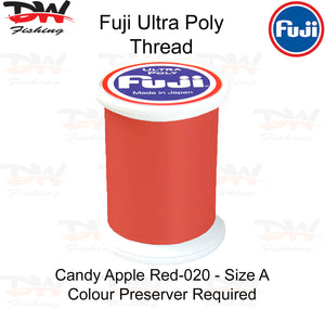 Fuji Poly thread Regular Fuji Ultra poly thread size A colour Candy Apple Red 020