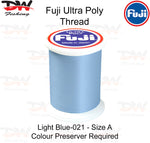 Load image into Gallery viewer, Fuji Poly thread Regular Fuji Ultra poly thread size A colour Light Blue 021
