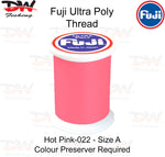 Load image into Gallery viewer, Fuji Poly thread Regular Fuji Ultra poly thread size A colour Hot Pink 022
