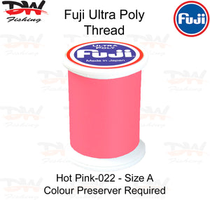 Fuji Poly thread Regular Fuji Ultra poly thread size A colour Hot Pink 022