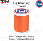 Load image into Gallery viewer, Fuji Poly thread Regular Fuji Ultra poly thread size A colour Neon Orange 501
