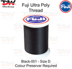 Load image into Gallery viewer, Fuji Poly thread Regular Fuji Ultra poly thread size D colour Black 001
