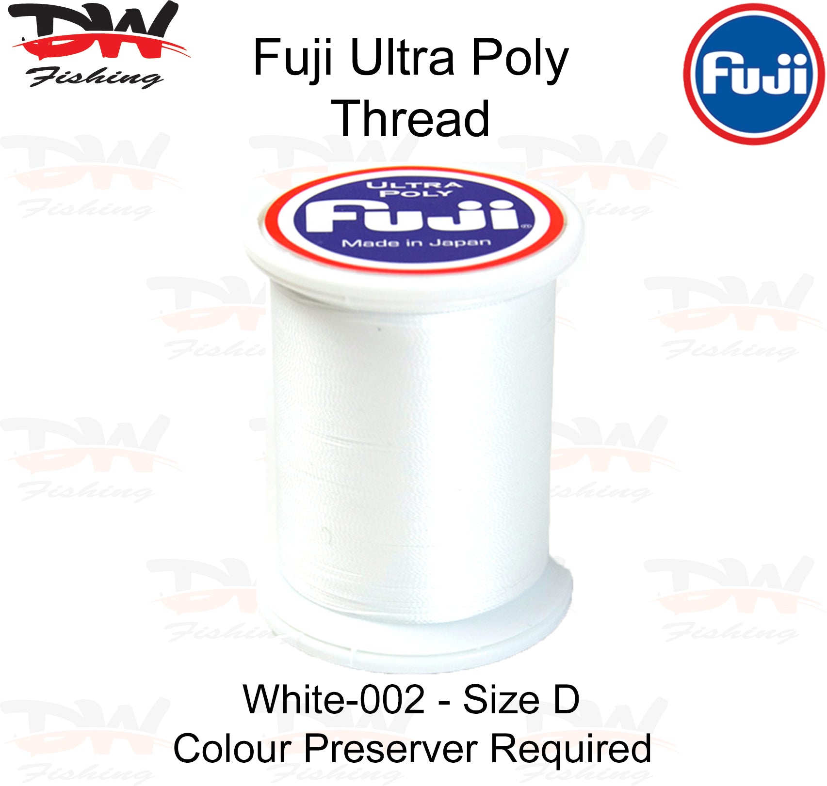 Fuji Poly thread Regular Fuji Ultra poly thread size D White 002