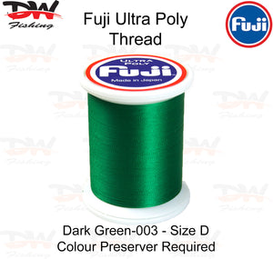 Fuji Poly thread Regular Fuji Ultra poly thread size D colour Dark Green 003