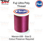 Load image into Gallery viewer, Fuji Poly thread Regular Fuji Ultra poly thread size D colour Maroon 006
