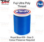 Load image into Gallery viewer, Fuji Poly thread Regular Fuji Ultra poly thread size D colour Royal Blue 009
