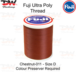 Fuji Poly thread Regular Fuji Ultra poly thread size D colour Chestnut 011