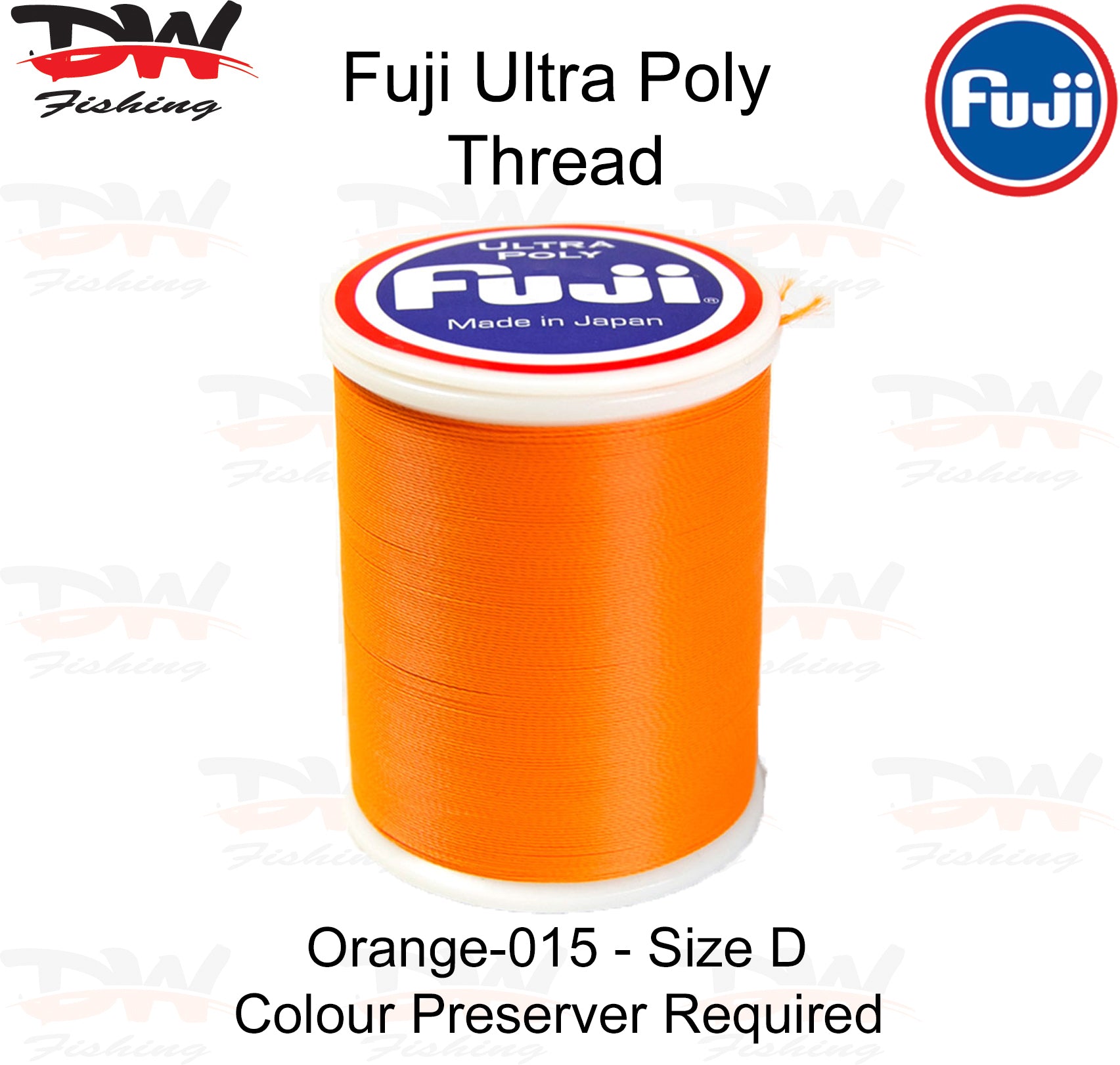 Fuji Poly thread Regular Fuji Ultra poly thread size D colour Orange 015