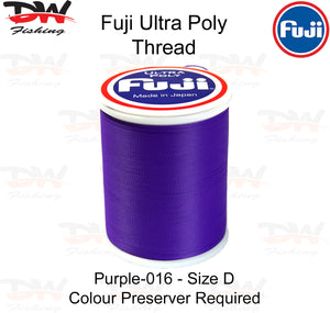 Fuji Poly thread Regular Fuji Ultra poly thread size D colour Purple 016