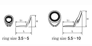 Fuji Rod Guide CCKTAG Alconite Ring Frosted Silver White Single Foot Guide