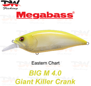 Megabass Big-M 4.0 floating hard body diving lure- single lure colour Eastern Chart