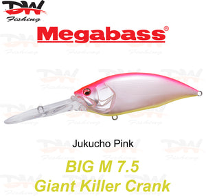 Megabass Big-M 7.5 floating hard body diving lure- single lure colour Jukucho Pink
