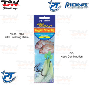 Snapper snatcher by Pioneer Tackle Big Ocean snapper terror rig Pearl colour with size 5/0 hooks