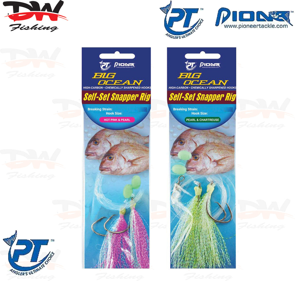 Snapper snatcher by Pioneer Tackle Big Ocean snapper self set snapper rig group of 2 colours with logos