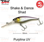 Load image into Gallery viewer, The Shake and Dance Hard Body 60mm lure colour is Purplina UV
