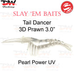 Load image into Gallery viewer, S Tackle 3D tail Dancer prawn lure 3.0 inch Imitation soft plastic lure Colour Pearl Power UV
