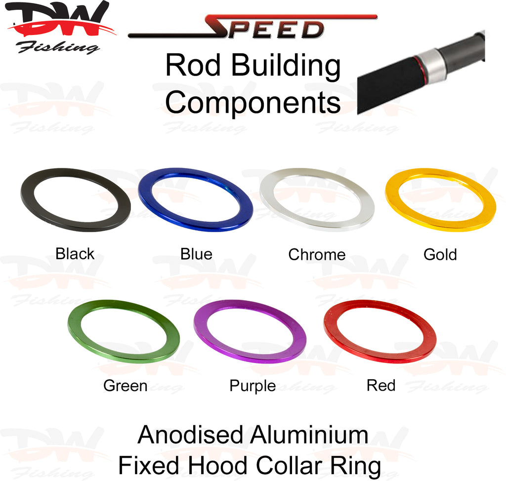 Speed DRF pipe reel seat fixed hood collar ring Aluminium winding check group colours fuji rod building components