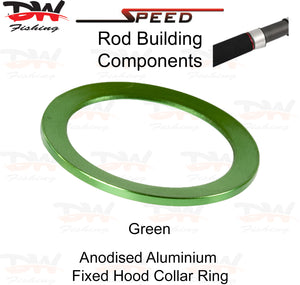 Speed DRF Fixed hood collar ring Aluminium winding check for pipe reel seat colour green