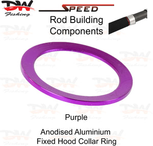 Speed DRF Fixed hood collar ring Aluminium winding check for pipe reel seat colour purple