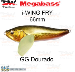 Megabass i-WING FRY surface lure single colour GGDourado