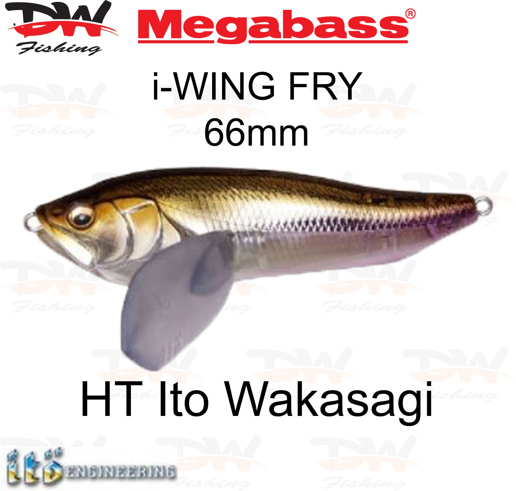 Megabass i-WING FRY surface lure single colour HT Ito Wakasagi