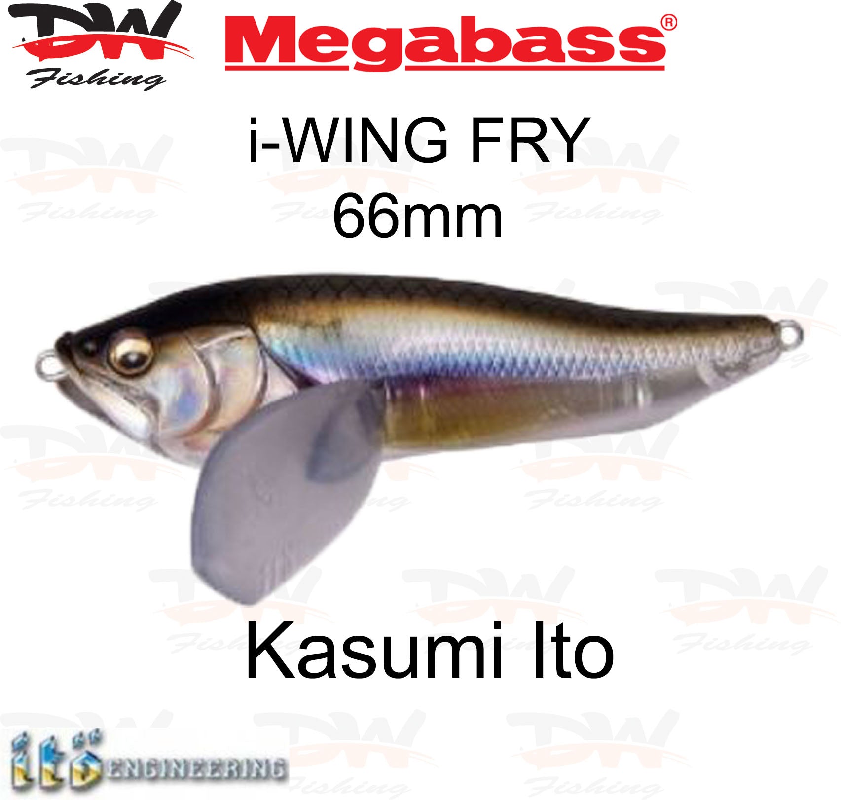 Megabass i-WING FRY surface lure single colour Kasumi Ito