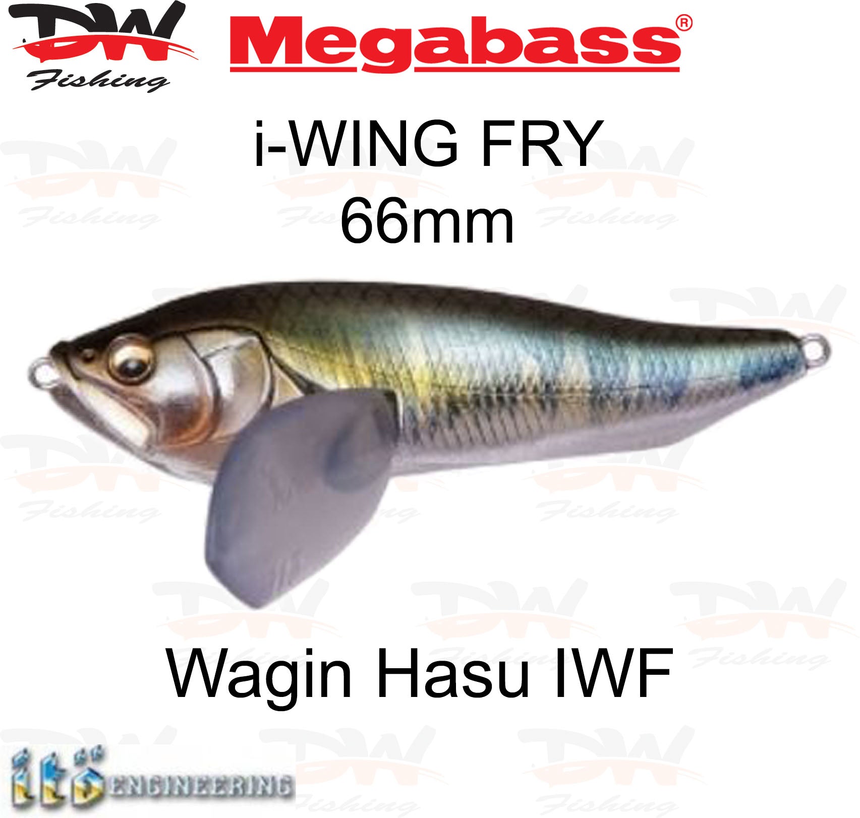 Megabass i-WING FRY surface lure single colour Wagin Hasu IWF