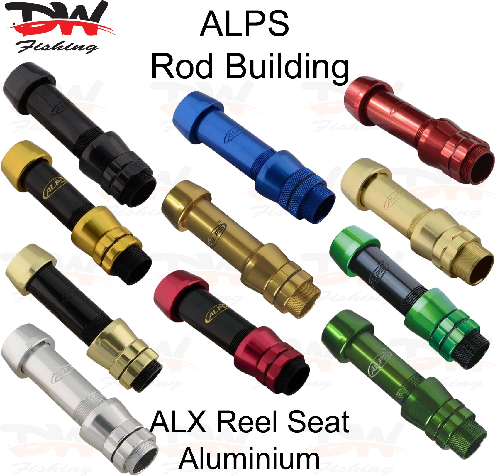 ALPS ALX Alloy Reel seat 12 colour options group 