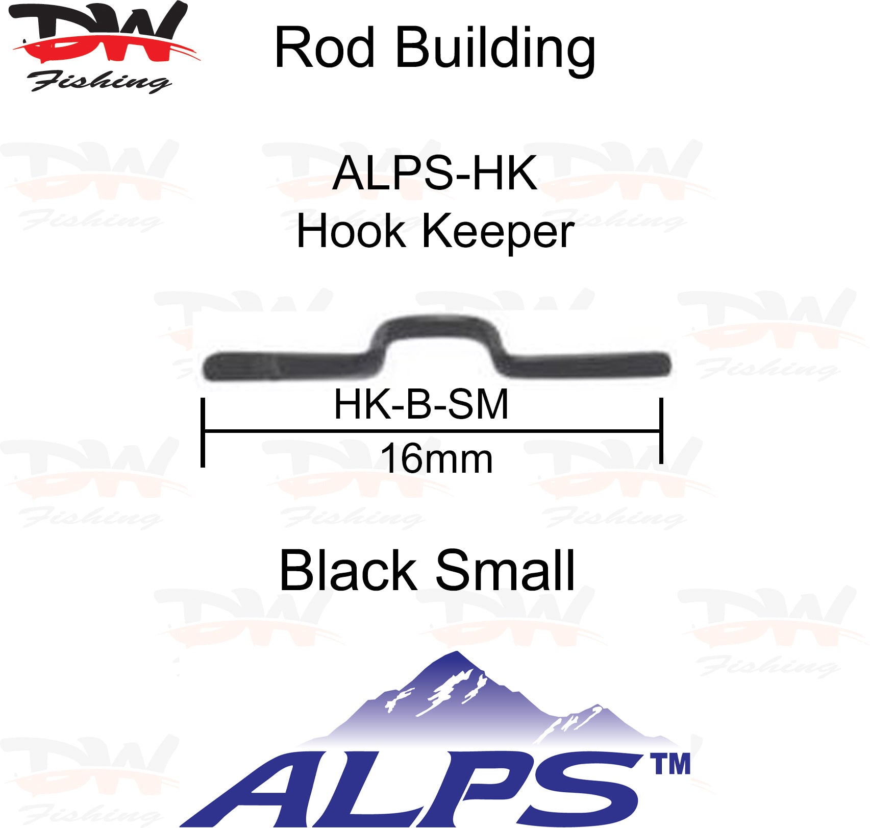 ALPS Stainless steel hook keeper black small 16mm