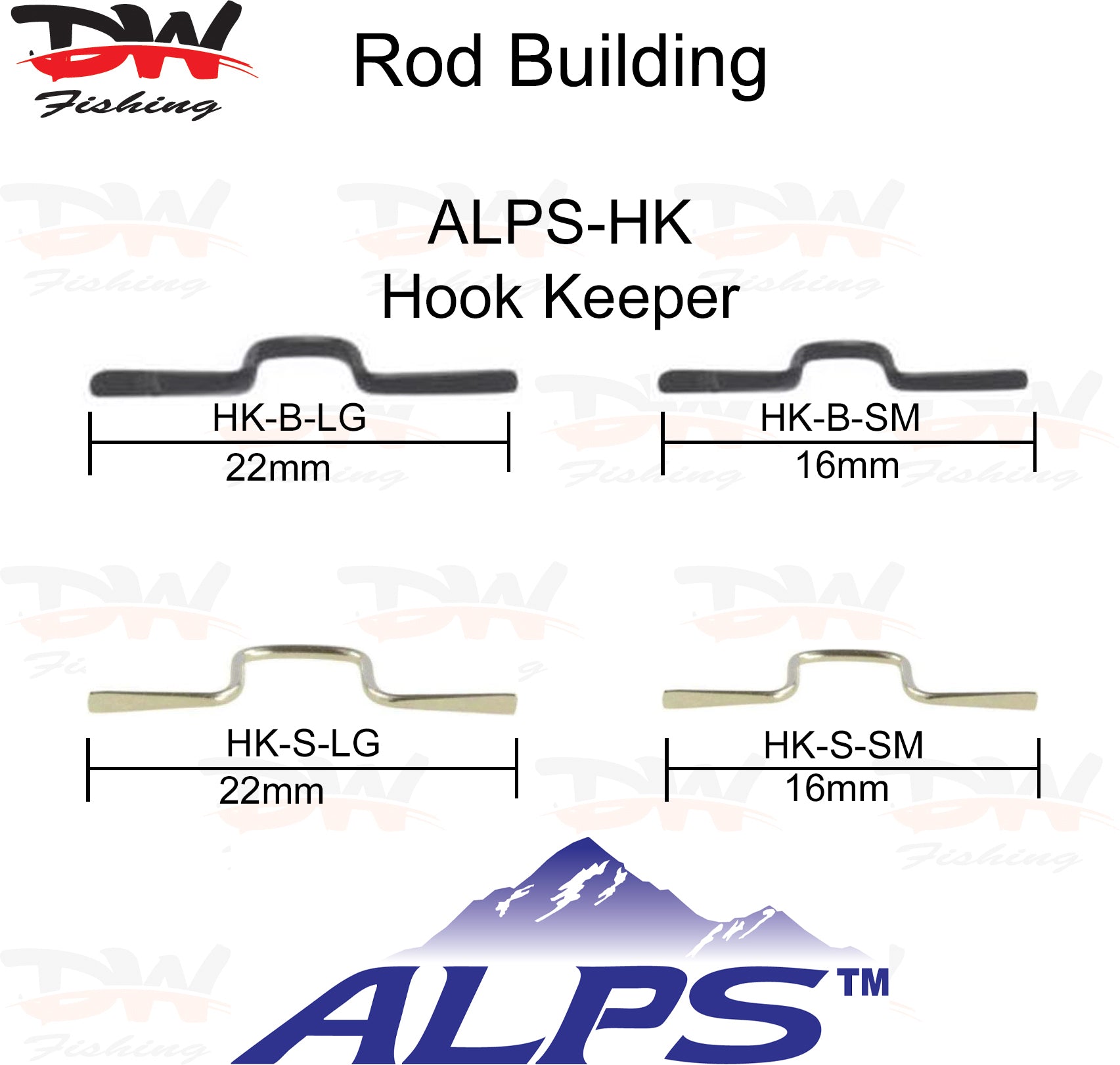 ALPS Stainless steel hook keeper black and silver colection