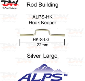 ALPS Stainless steel hook keeper Silver large 22mm
