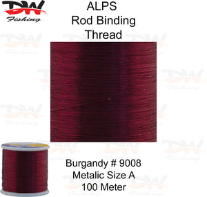 ALPS metalic rod binding thread Burgandy