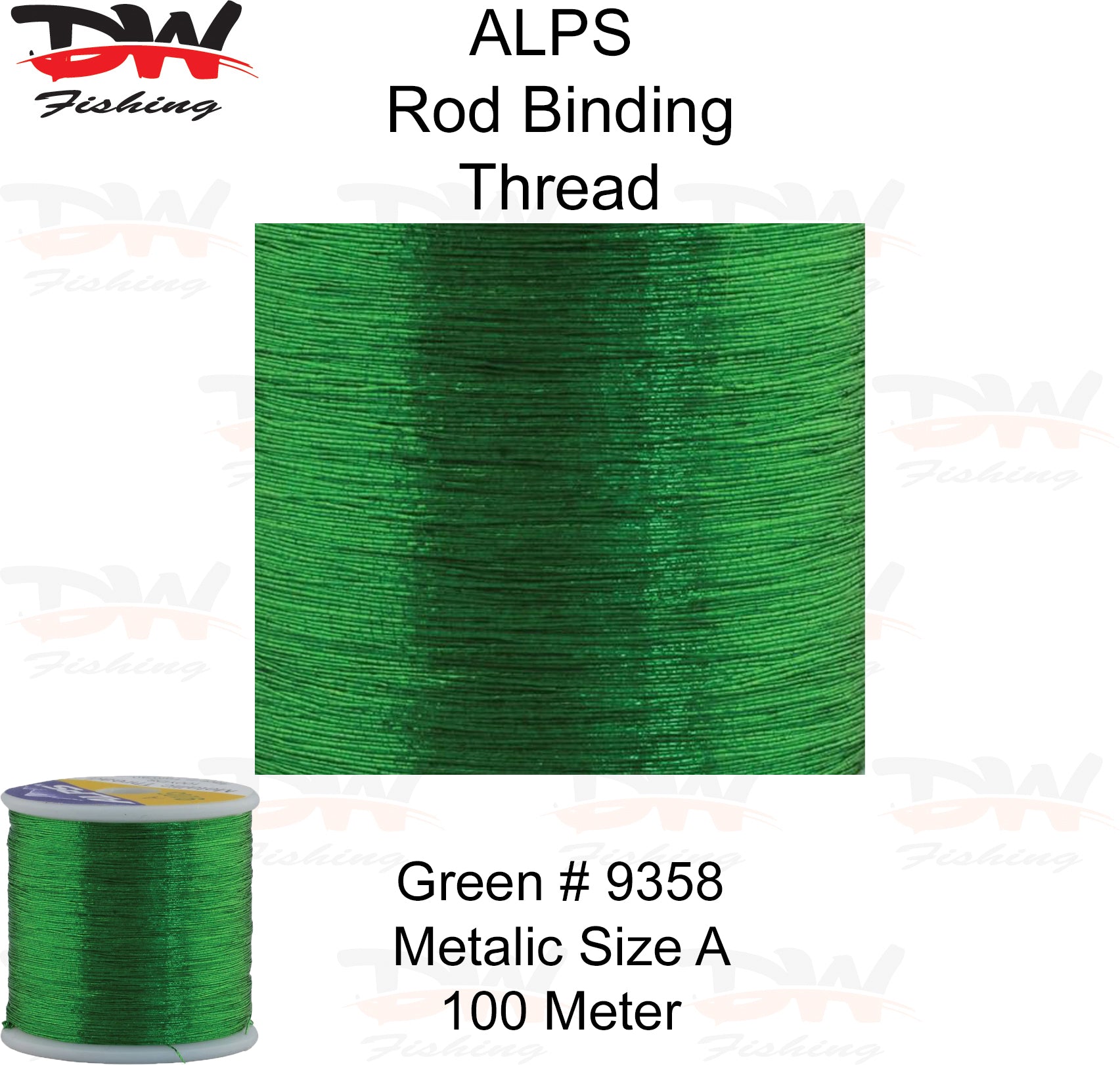 ALPS metalic rod binding thread Green