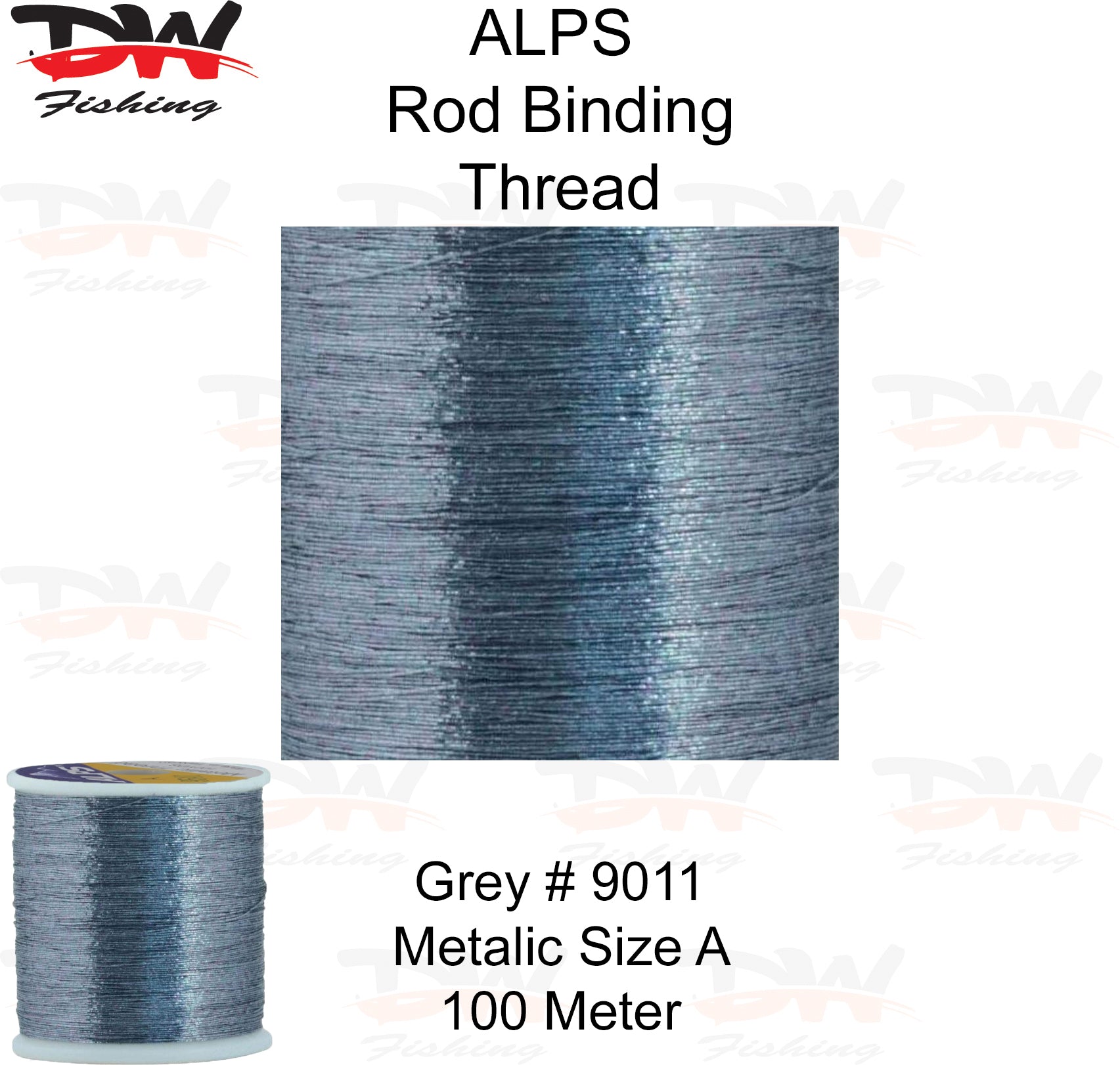 ALPS metalic rod binding thread Grey