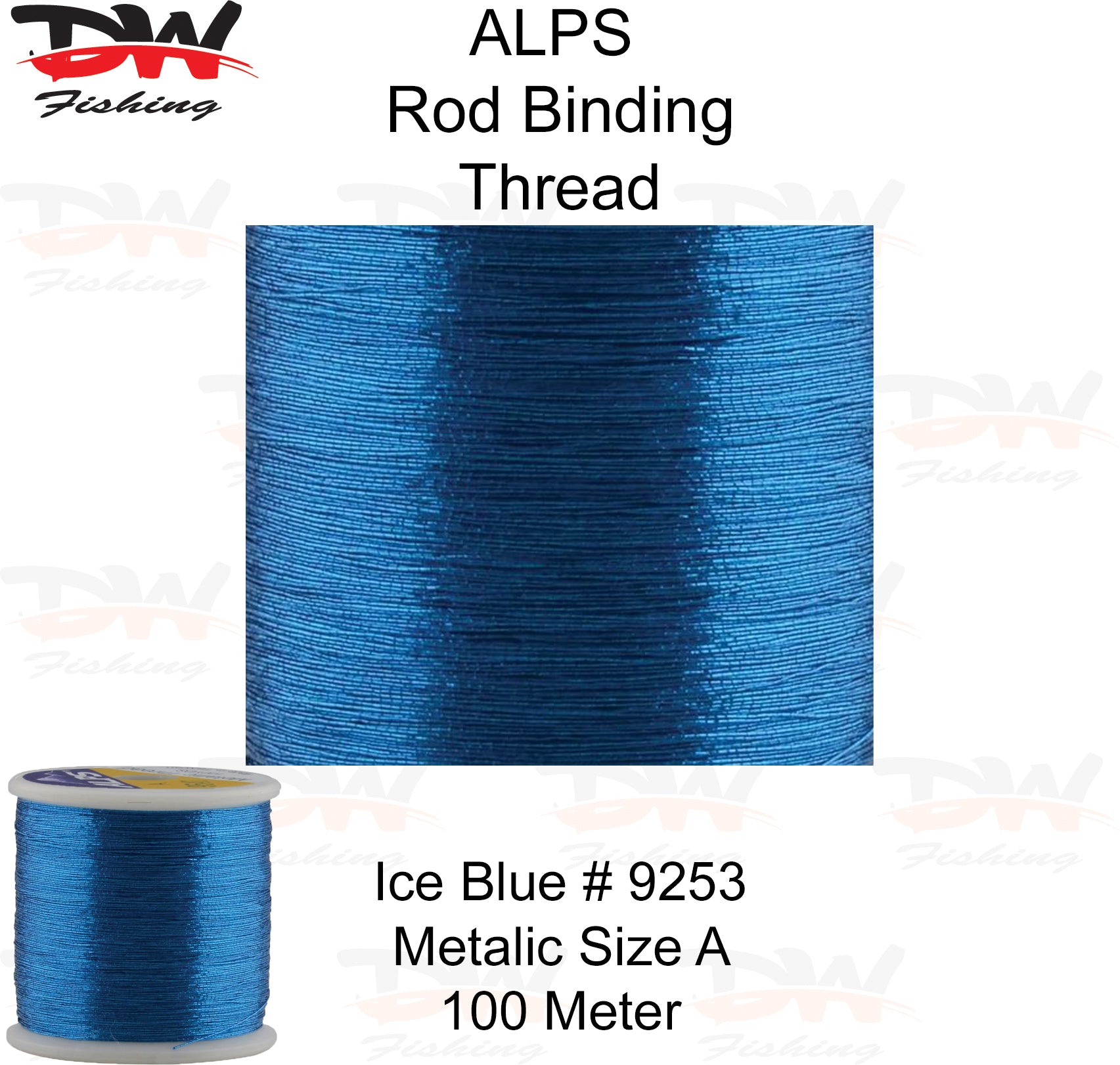 ALPS metalic rod binding thread ice blue