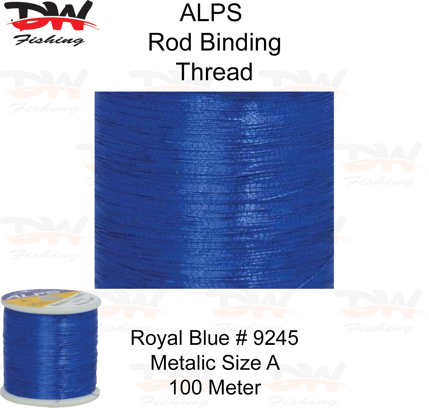ALPS metalic rod binding thread royal blue