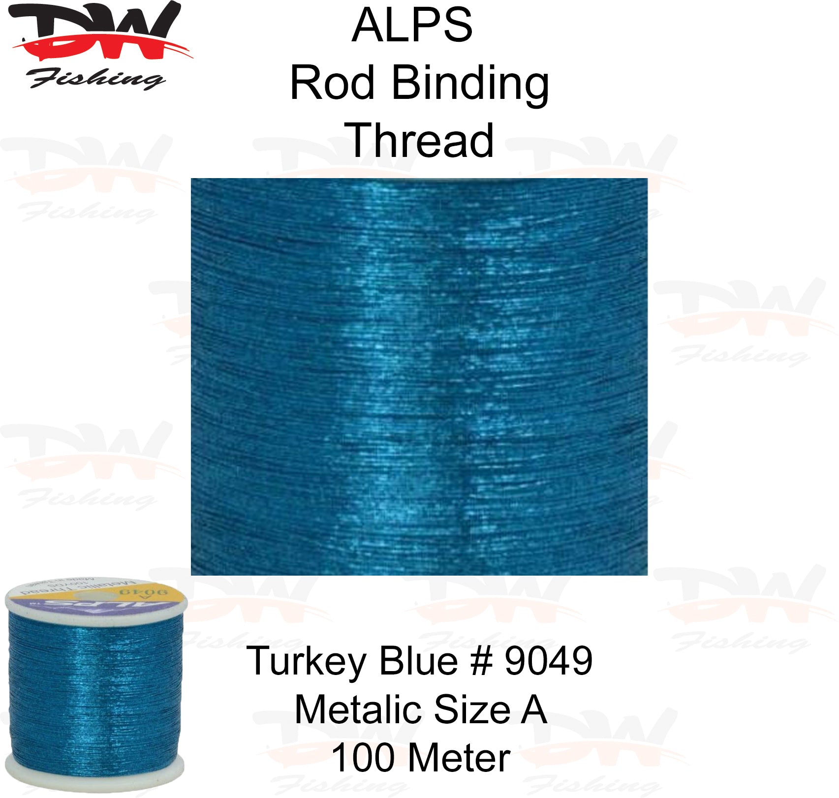 ALPS metalic rod binding thread turkey blue