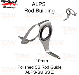 ALPS SU heavy conventional stand up rod guide SUSS-Z 316 Stainless Steel Guide with Zirconium insert ring single 10mm