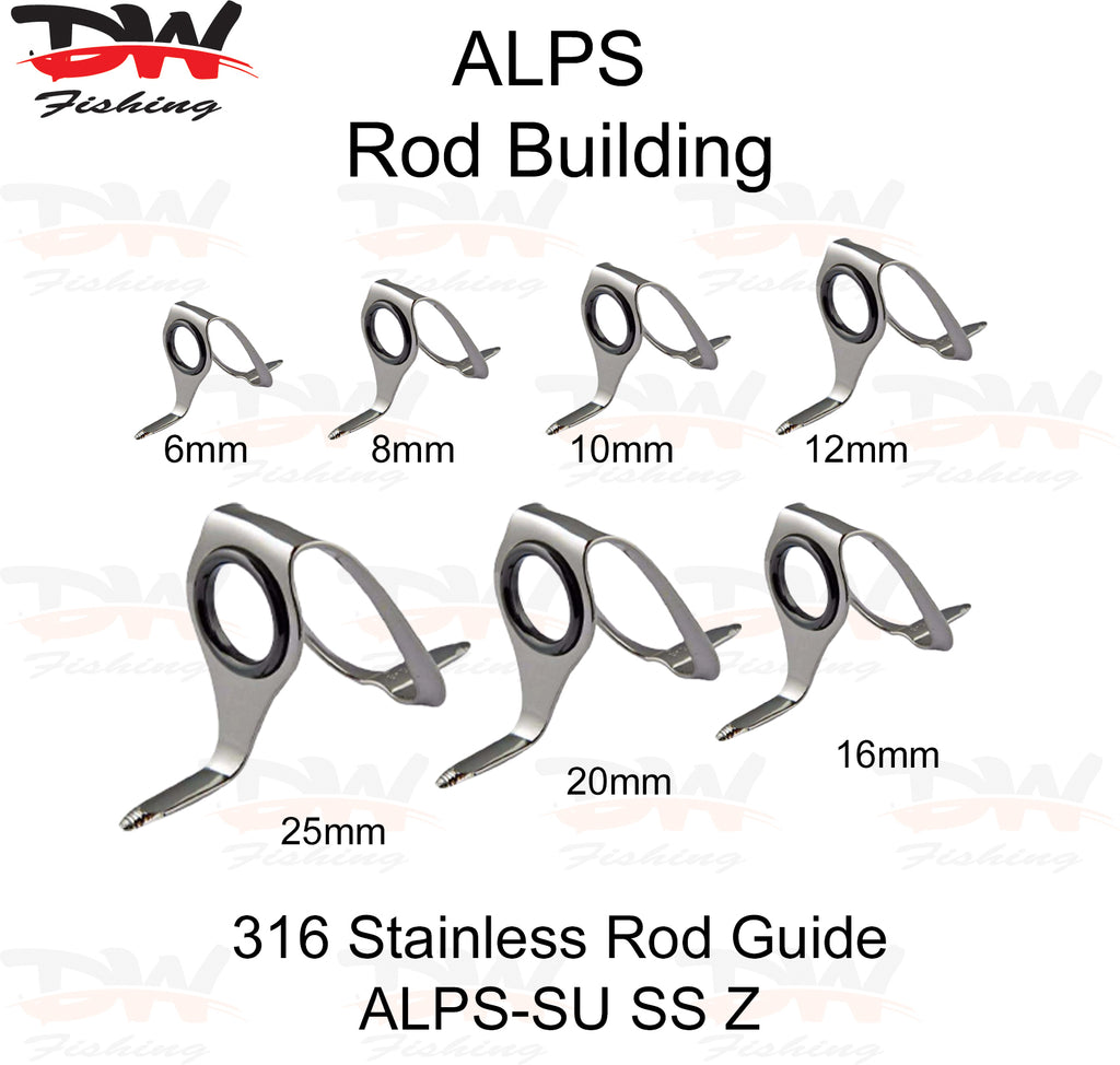 ALPS SU heavy conventional stand up rod guide SUSS-Z 316 Stainless Steel Guide with Zirconium insert ring group 